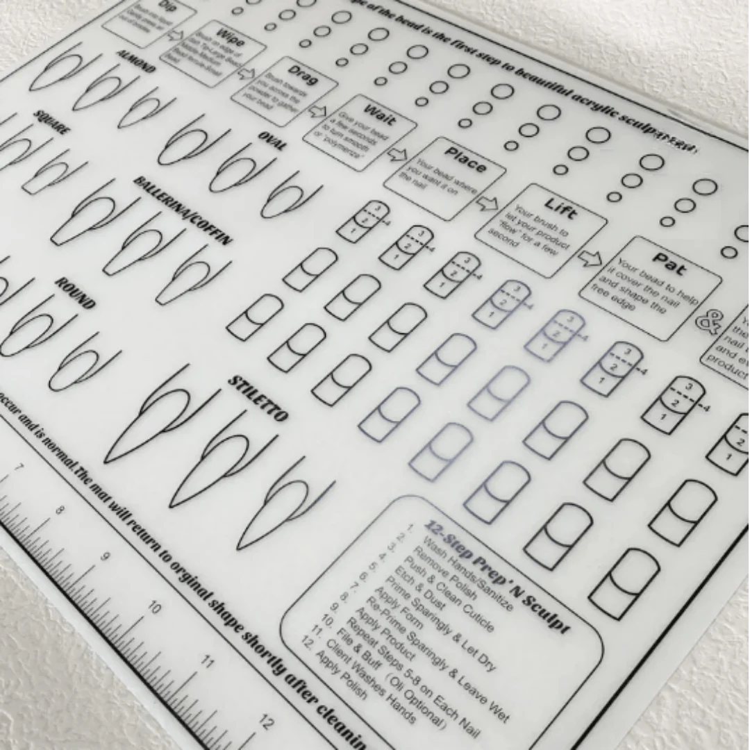 JNBS Practice Training Mat For Acrylic Powder - Image 2