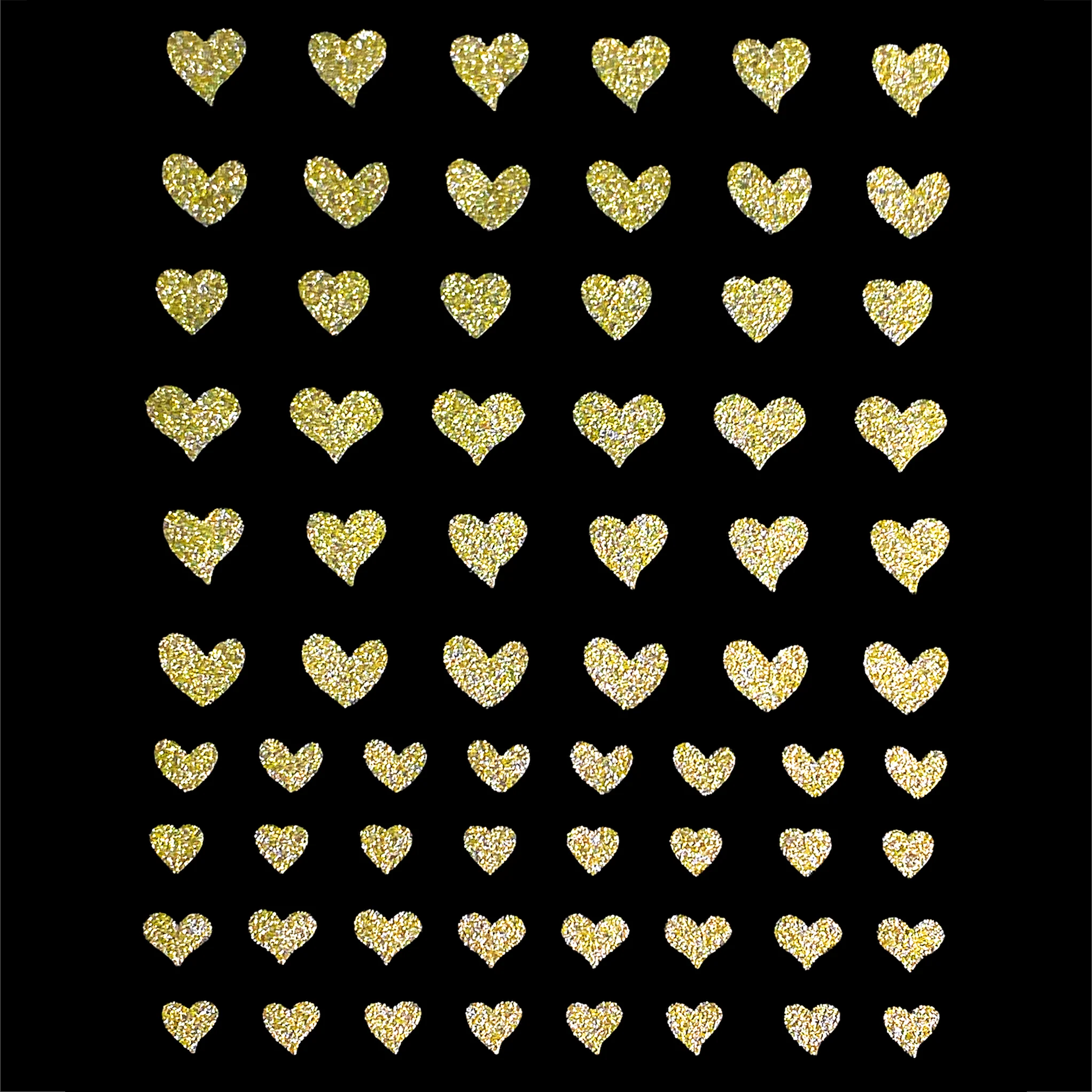 JNBS Reflective Heart Glitter Nail Sticker - Image 2