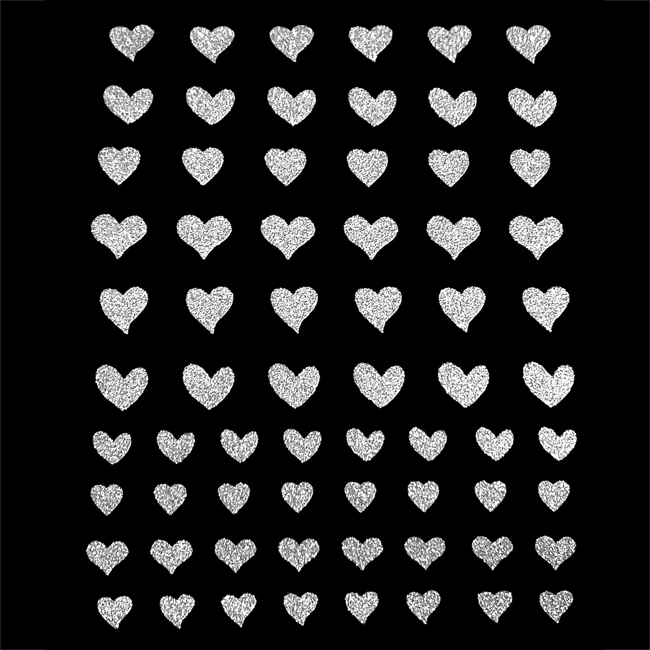 JNBS Reflective Heart Glitter Nail Sticker - Image 3