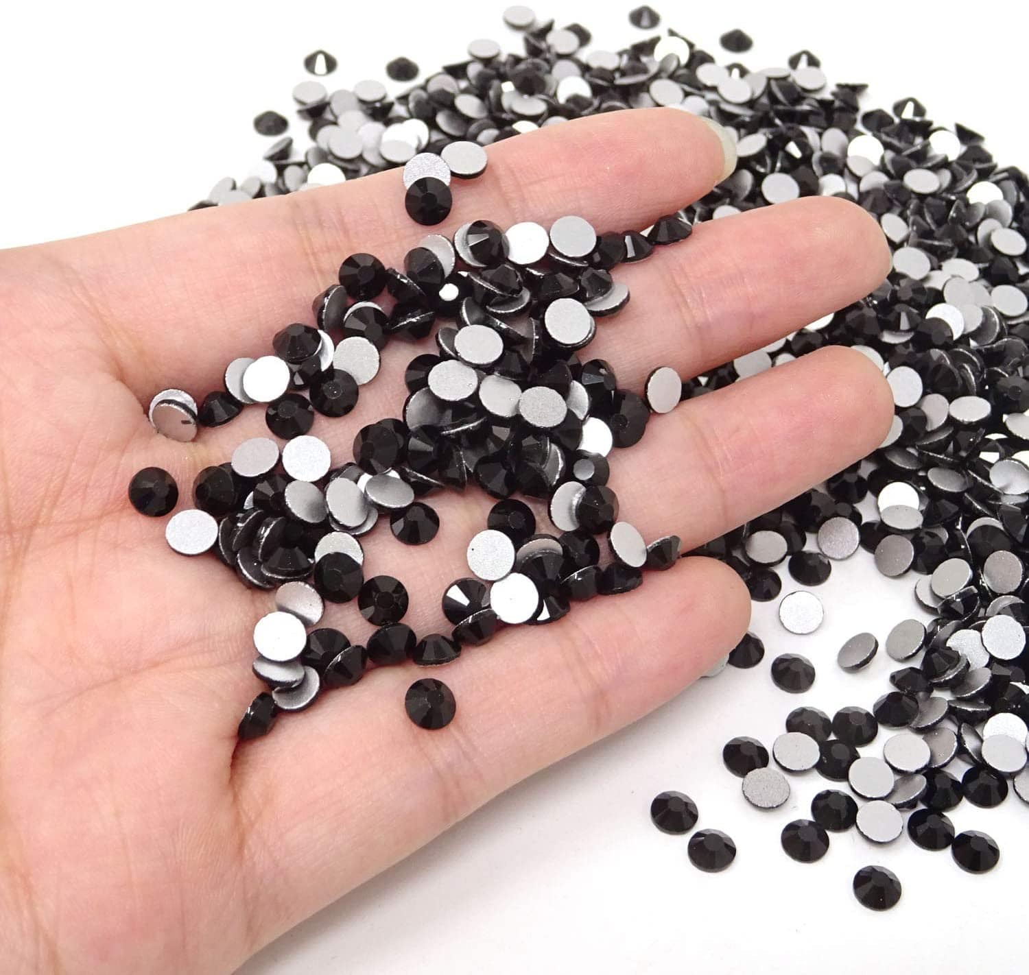 JNBS Round Flatback Rhinestone Black - Image 2