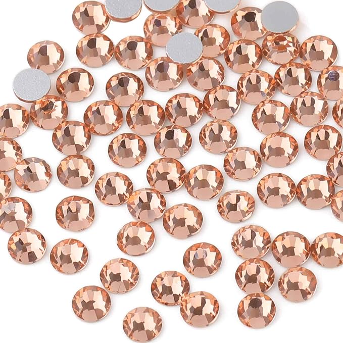 JNBS Round Flatback Rhinestone Champagne - Image 2