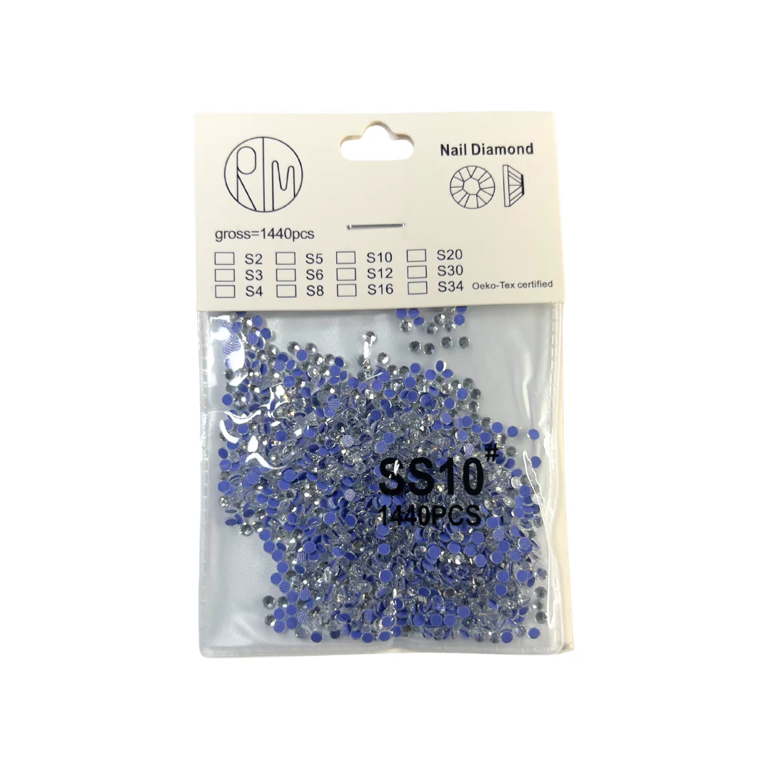 JNBS Round Flatback Sparkly Rhinestone Clear - Image 4