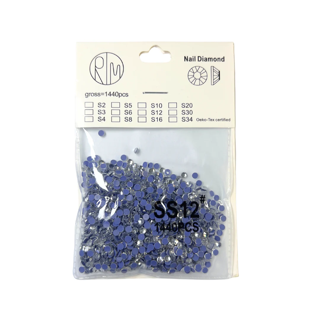JNBS Round Flatback Sparkly Rhinestone Clear - Image 5