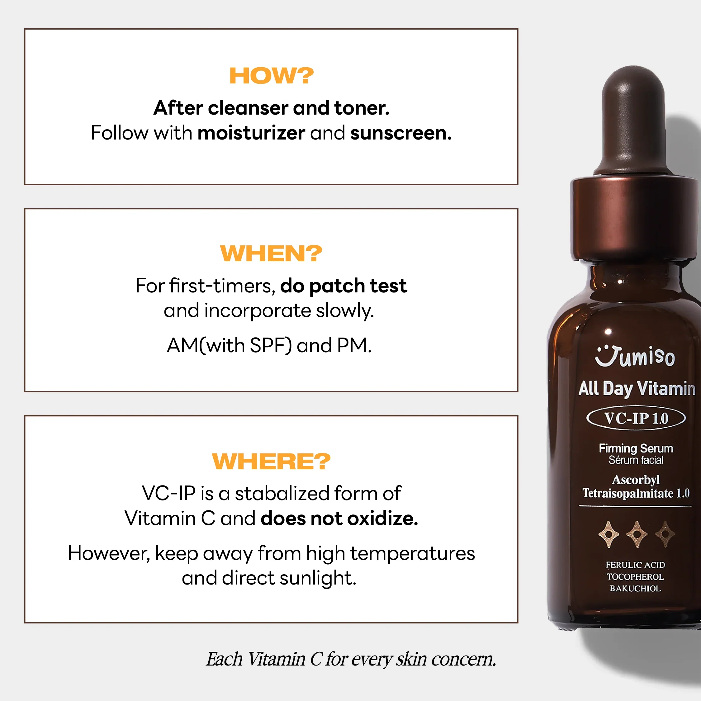 JUMISO All Day Vitamin VC-IP 1.0 Firming Serum 30ml - Image 8