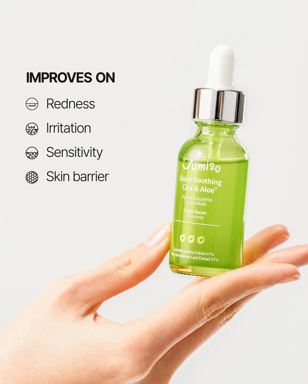 JUMISO Super Soothing Cica & Aloe Facial Serum 30mL - Image 4