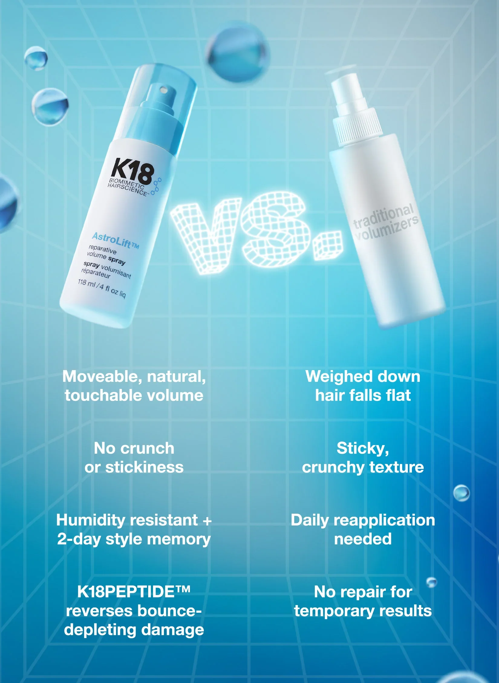 K18 Biomimetic Hairscience AstroLift Reparative Volume Spray - Image 5