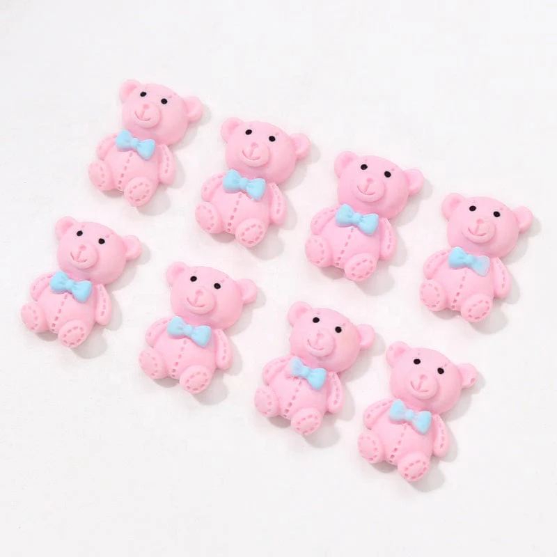 JNBS Kawaii Charm Pink Bear Blue Bow XLarge - Image 2