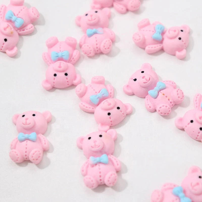 JNBS Kawaii Charm Pink Bear Blue Bow XLarge - Image 4