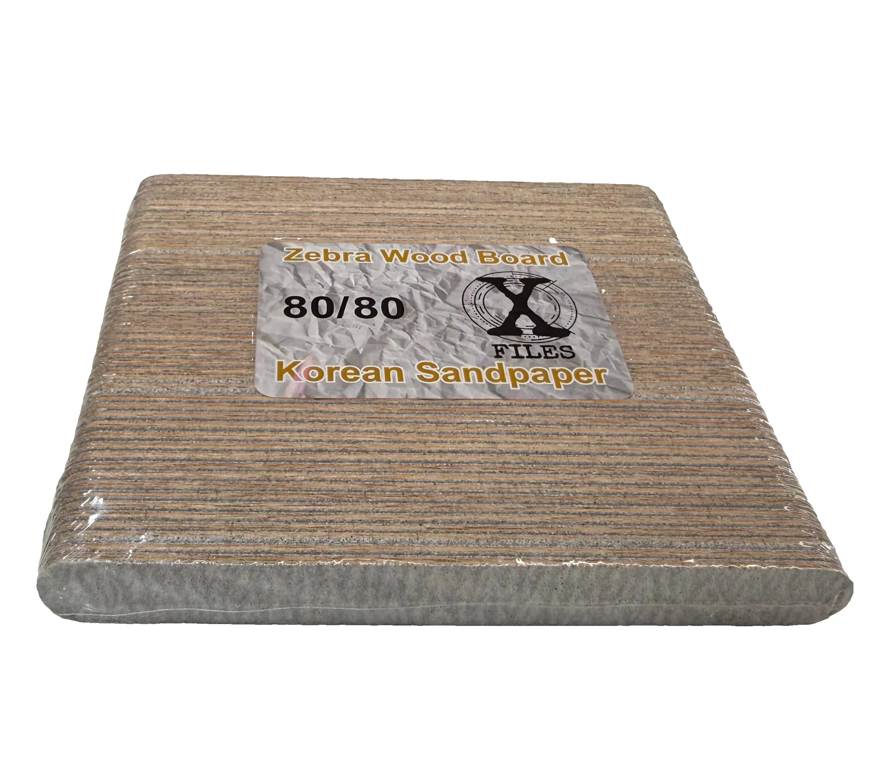 Korean Sandpaper Mini Nail X File Zebra Wood Board - Image 3
