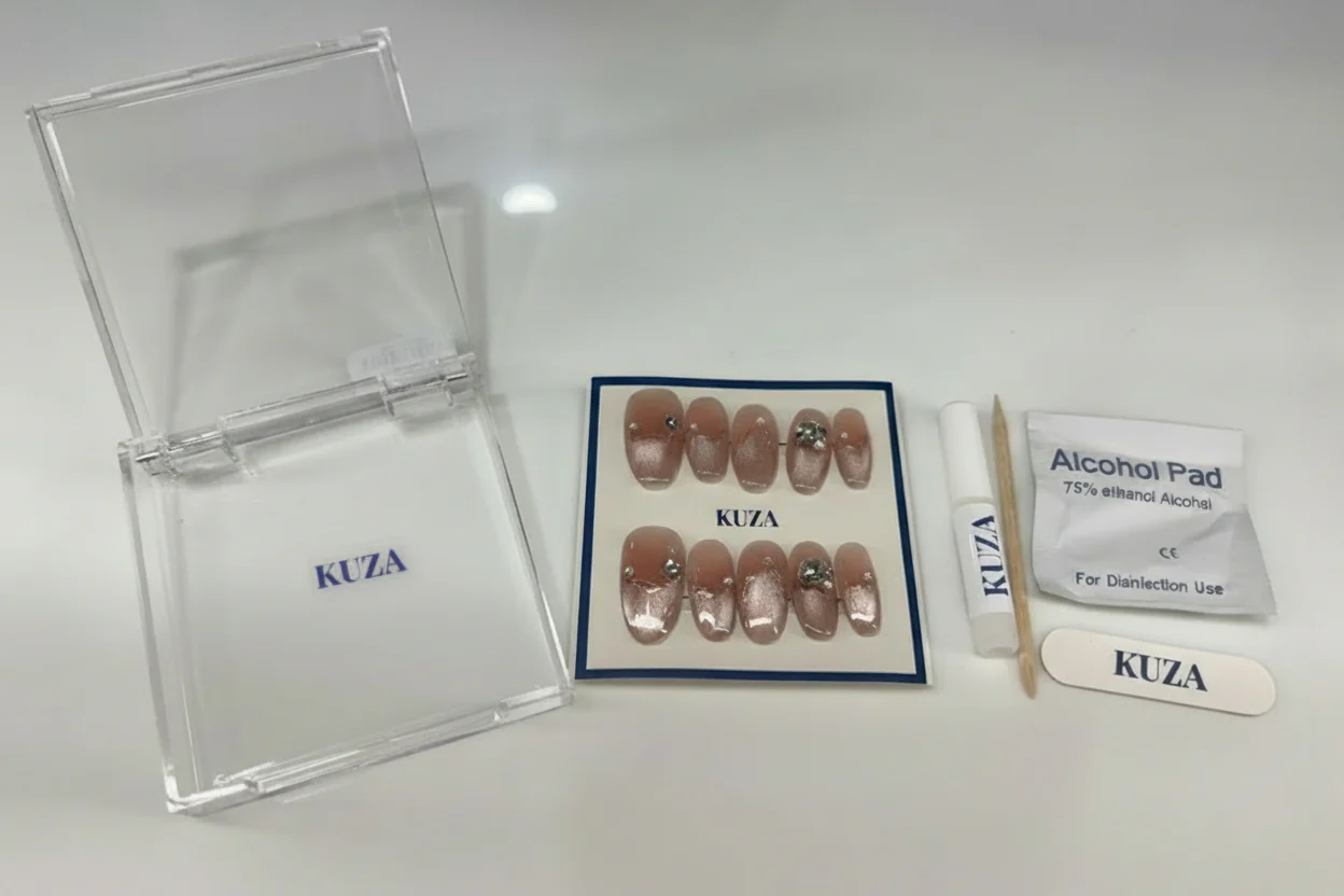 KUZA Press On Nails - Almond Cat Eye - 8863/8864/8865 - Image 2