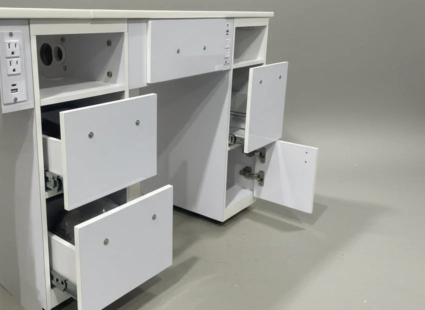 Manicure Nail Table Double TJ-24 - White (Please Call JNBS to Order) - Image 4