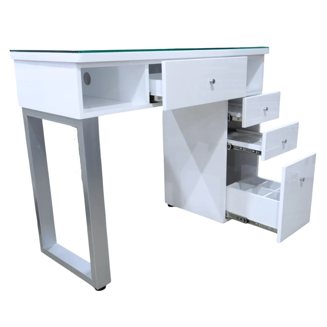 Manicure Nail Tech Single Table JE01 AQUA (Please Call JNBS to Order) - Image 2