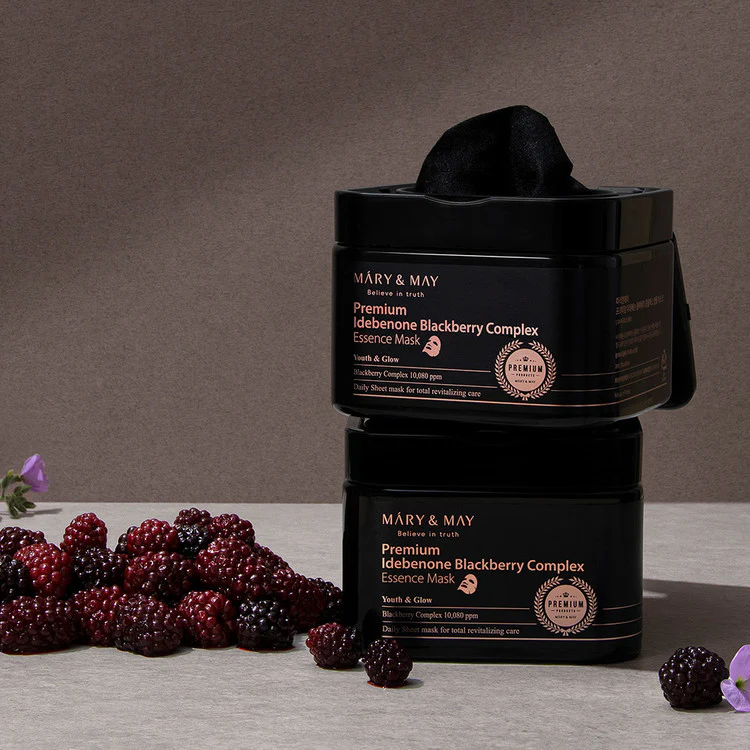 Mary&May Premium Idebenon Blackberry Complex Essence Mask (20EA) 250G - Image 4