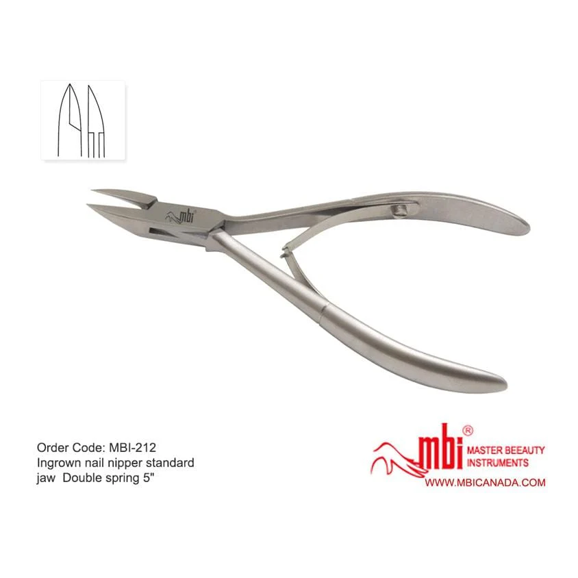 MBI 212 Ingrown Nail Nipper Standard Jaw Double Spring Size 5''