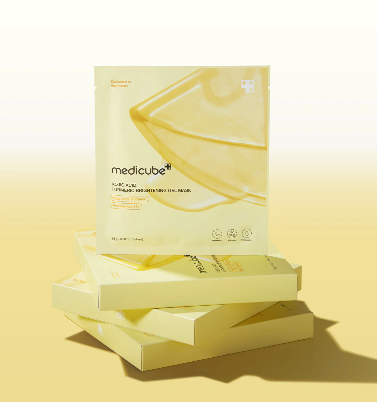 MEDICUBE Kojic Acid Turmeric Brightening Gel Mask (28g*4Ea) - Image 4