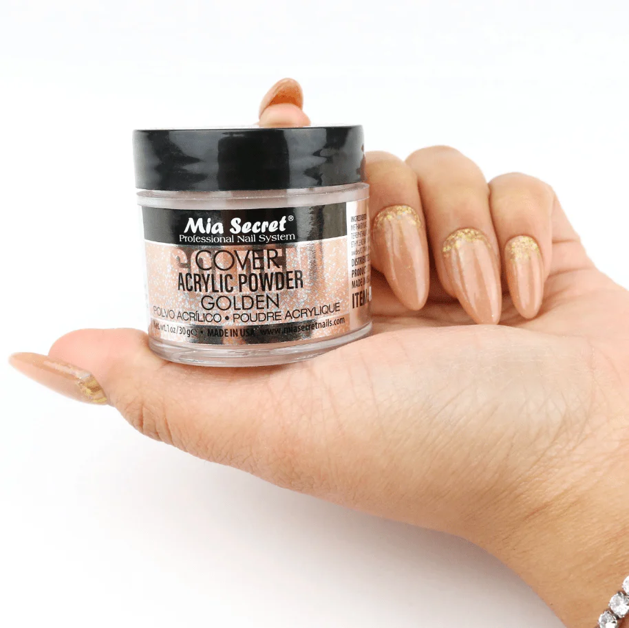 Mia Secret Acrylic Powder Cover Golden 2oz - Image 2
