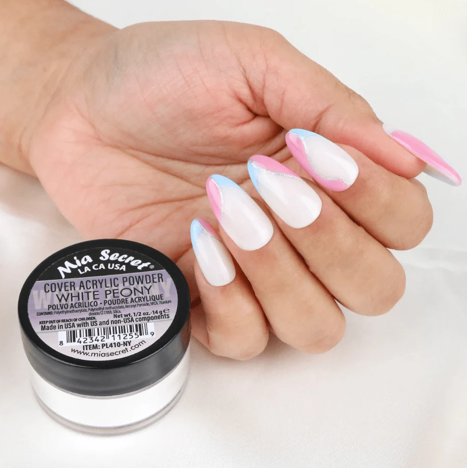 Mia Secret Acrylic Powder Cover White Peony 2oz - Image 2