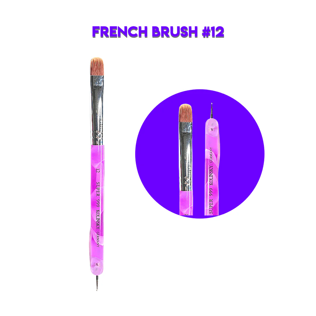 Nail Art 2-in-1 Dotting Tool and French Clean Brush - Image 2