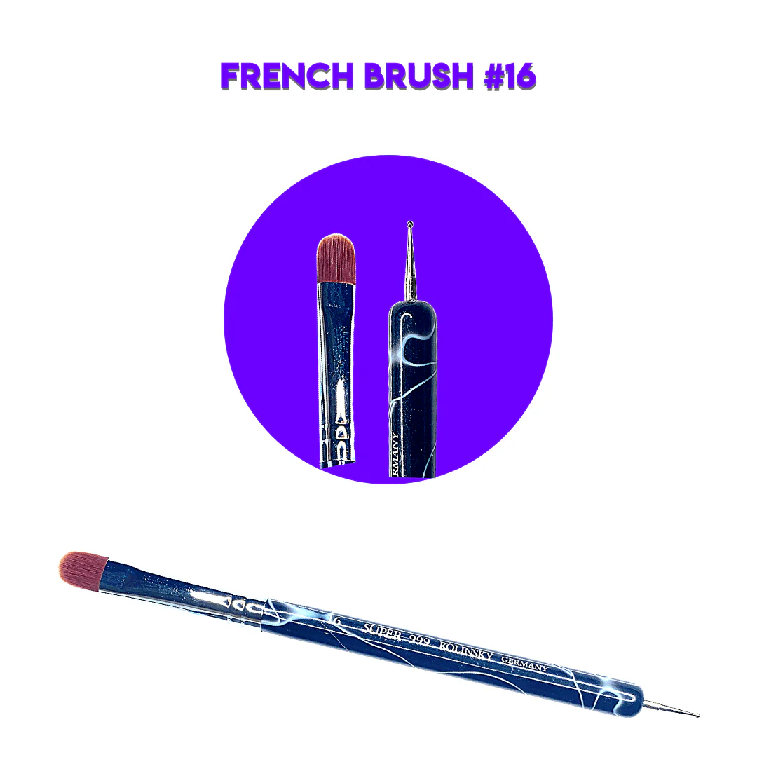 Nail Art 2-in-1 Dotting Tool and French Clean Brush - Image 3