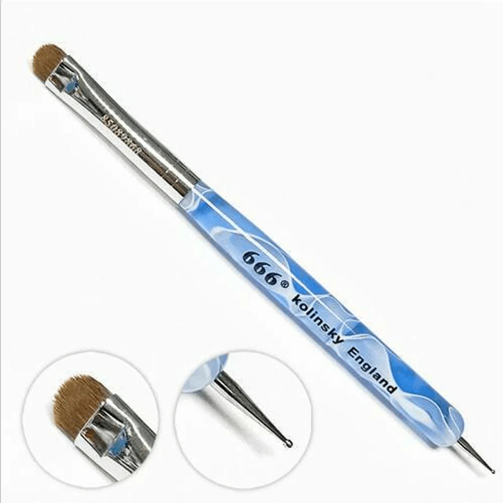 Kolinsky Nail Art Brush 999 French Clean Brush 14 BLUE