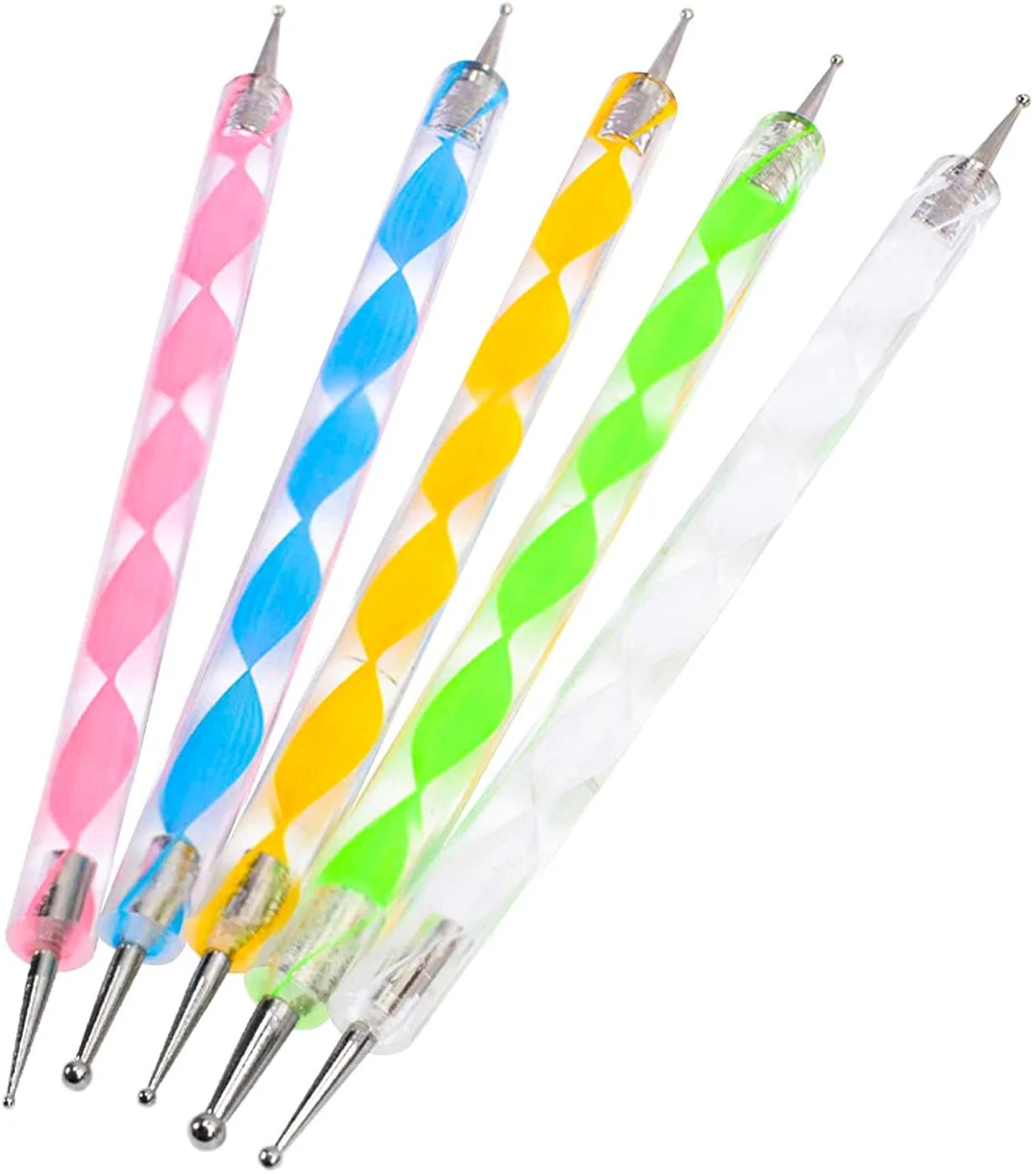 Nail Art Brush Dual Dotting Tool (Set of 5 pcs) - Image 2