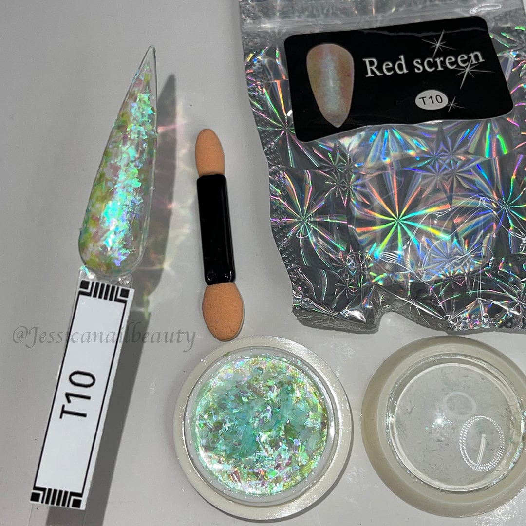 JNBS Nail Flakes Iridescent Aurora 3g (SET OF 4 COLORS) - Image 4