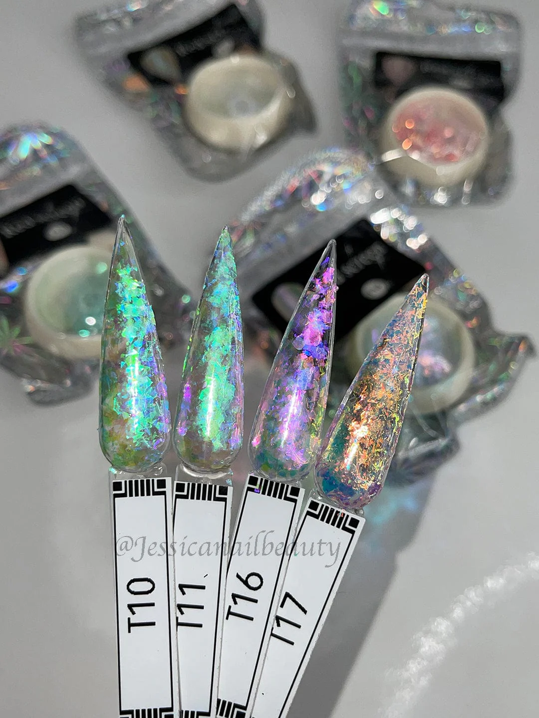 JNBS Nail Flakes Iridescent Aurora 3g T11 - Image 4