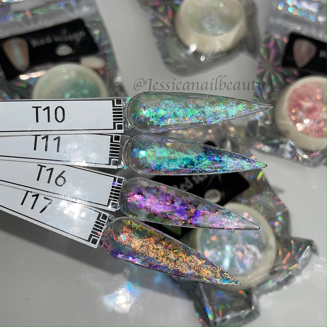 JNBS Nail Flakes Iridescent Aurora 3g T17 - Image 3