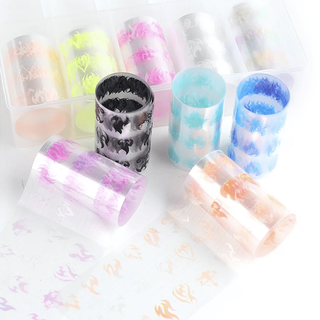 JNBS Nail Foil  Fire Flame Glow In The Dark - Image 3