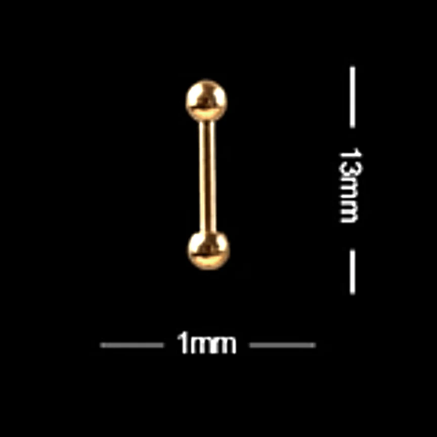 JNBS Nail Piercing Charm Gold Metal Ball (Bag of 30pcs) - Image 2