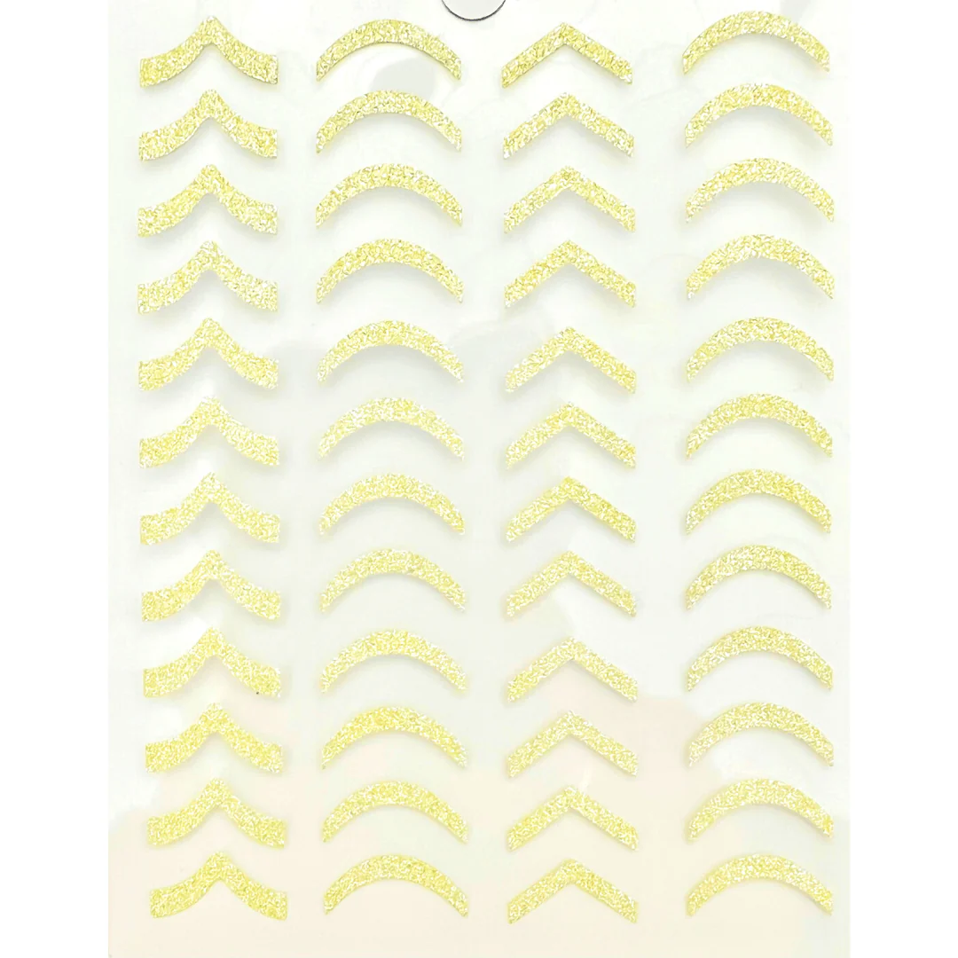 JNBS Nail Sticker 3D Shiny Gold Glitter Decoration - Image 8