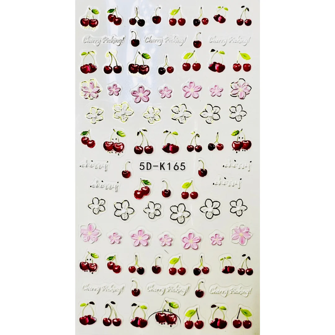 JNBS 5D Embossed Nail Sticker Cute and Colorful Decoration - Image 5