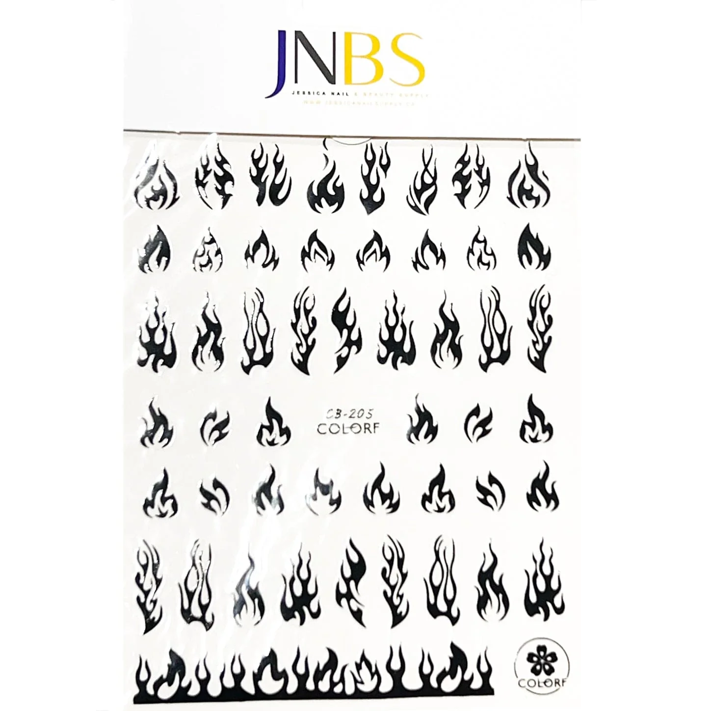 JNBS Nail Sticker 3D Flame - Image 2