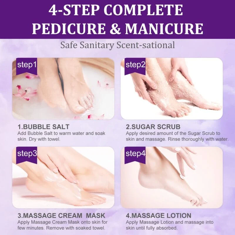 NBC BeautiLab BUBBLE SPA Deluxe Pedicure Kit (4Step) MANGO - Image 3