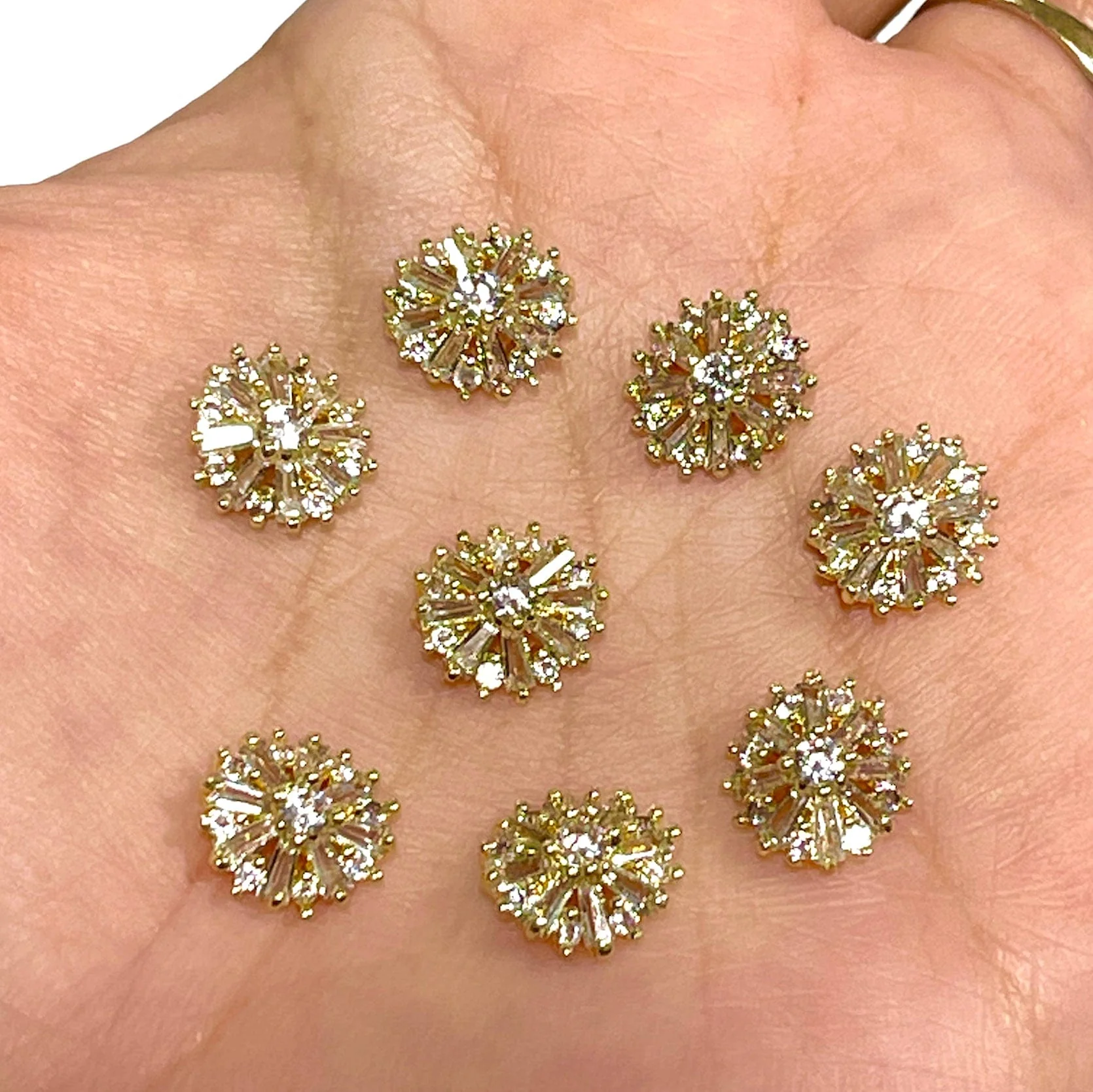 JNBS Gold Crystal Nail Charm (5 Styles) - Image 5