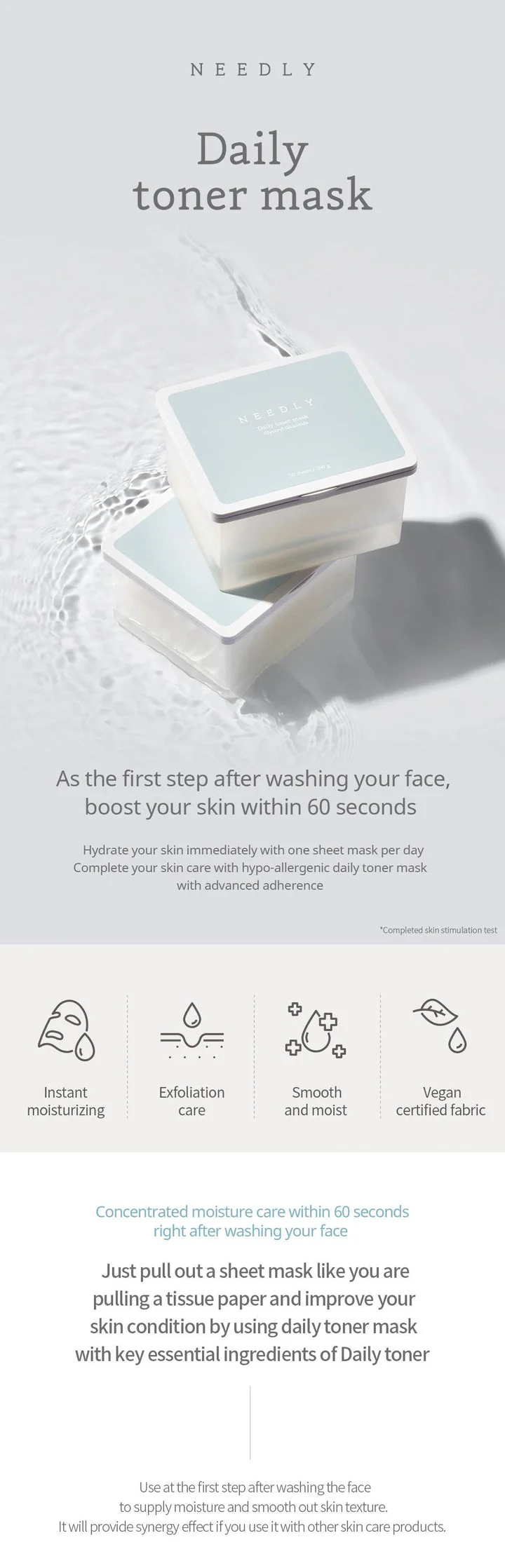 NEEDLY Daily Toner Mask Pack 30 Sheets - Image 3