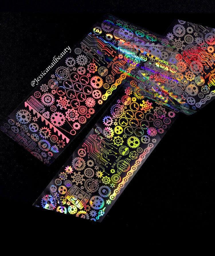 JNBS Nail Foil Box of 10 Sheets Holographic 02 - Image 2