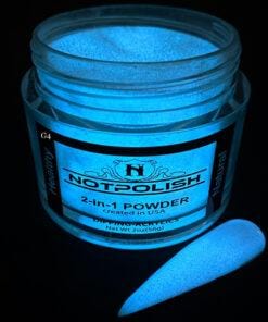 NOTPOLISH Powder Glow In The Dark Collection G04 White Glitter