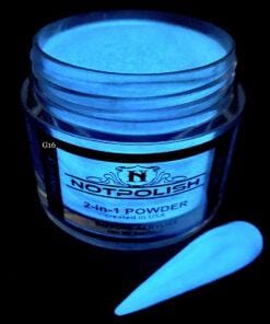 NOTPOLISH Powder Glow In The Dark Collection G16 Clear Aqua