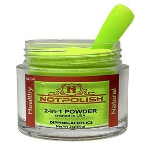 NOTPOLISH Powder M100 Hot Lime Bling - Image 3