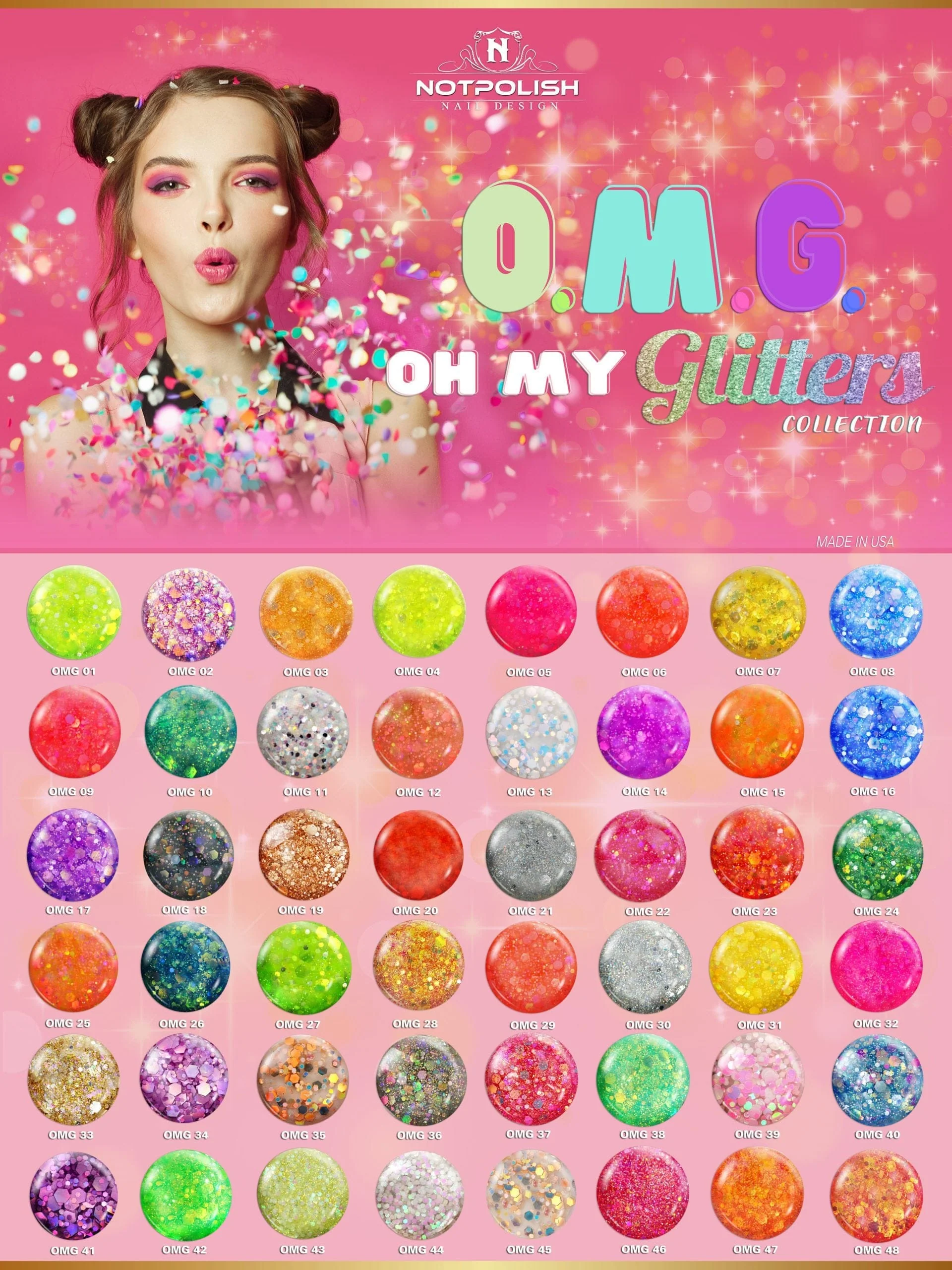 Notpolish Powder Oh My Glitter OMG 17 Peri Twinkle - Image 4