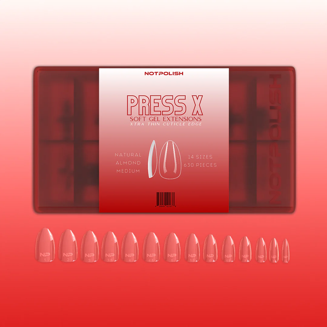 NOTPOLISH Press X Box of 630pcs Natural Almond Short / Medium Tips - Image 2