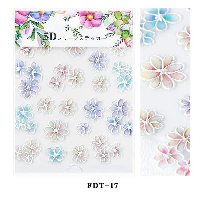 JNBS 5D Flowers Nail Sticker - Image 4