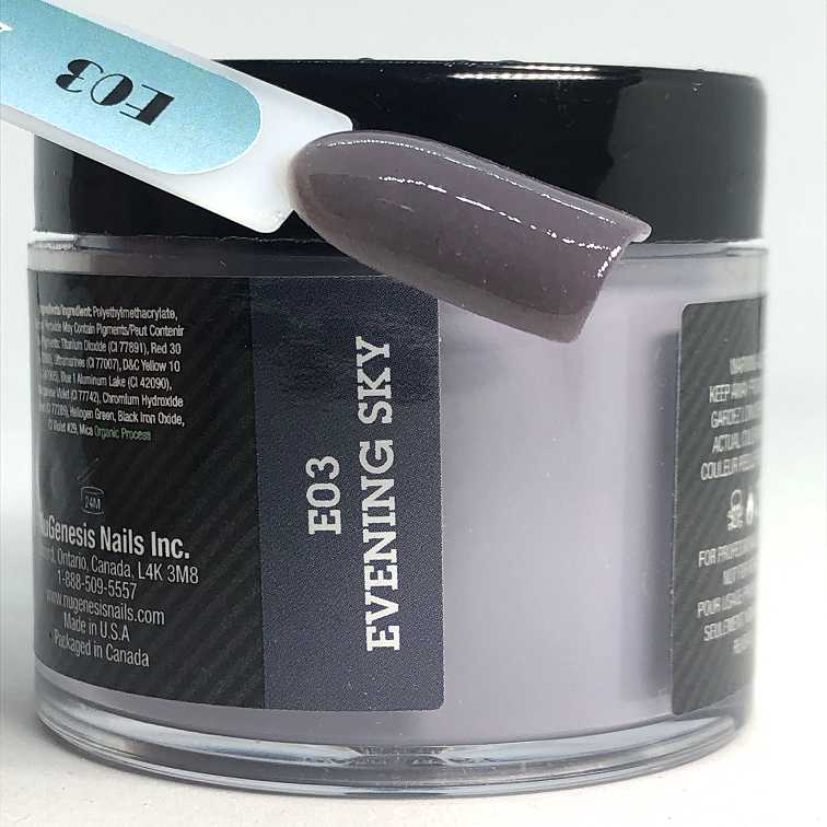 NUGENESIS Nail Dipping Color Powder 43g E 03 Fall In Love Collection Evening Sky