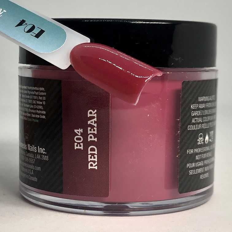 NUGENESIS Nail Dipping Color Powder 43g E 04 Fall In Love Collection Red Pear