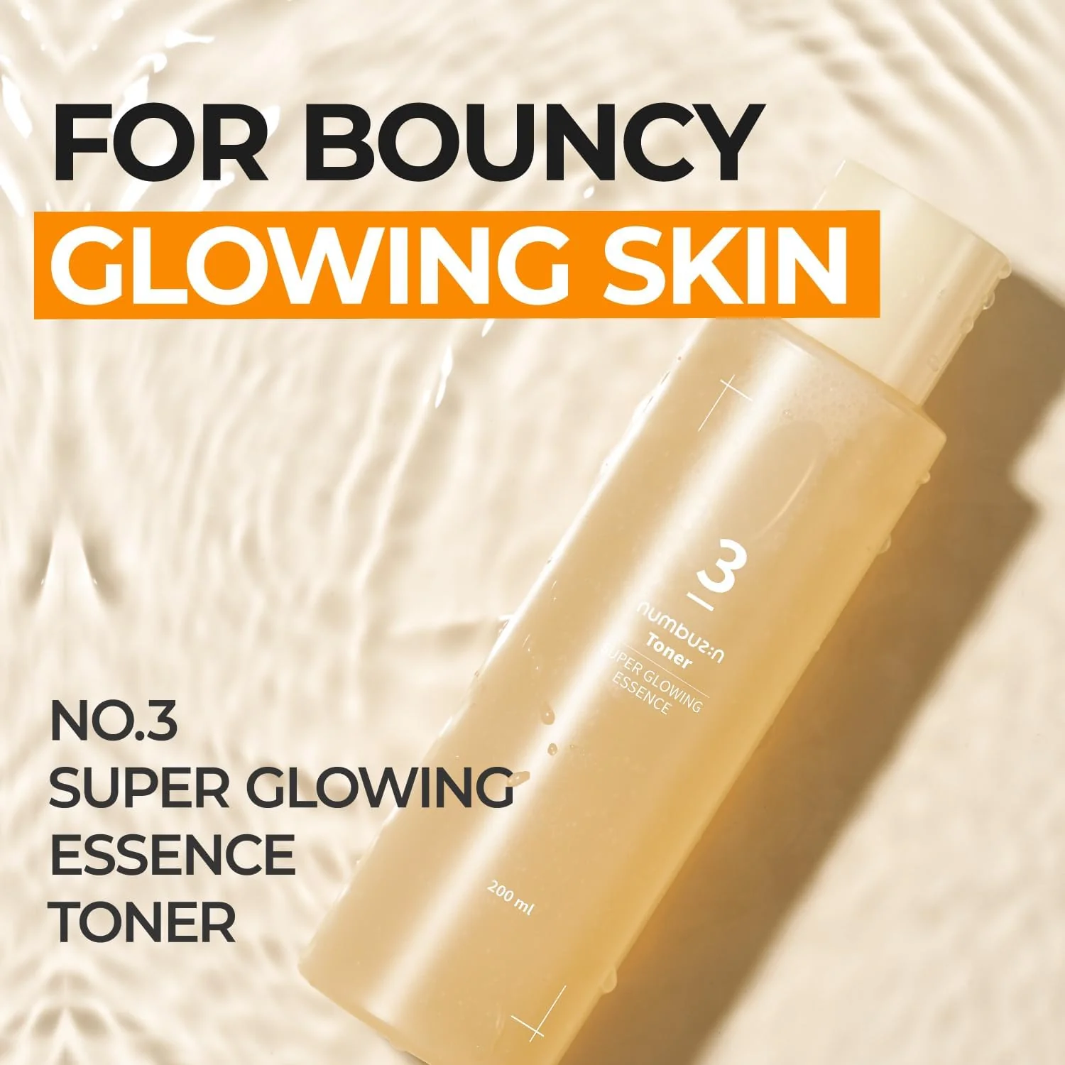 Numbuzin No.3 Super Glowing Essence Toner 200ml - Image 2