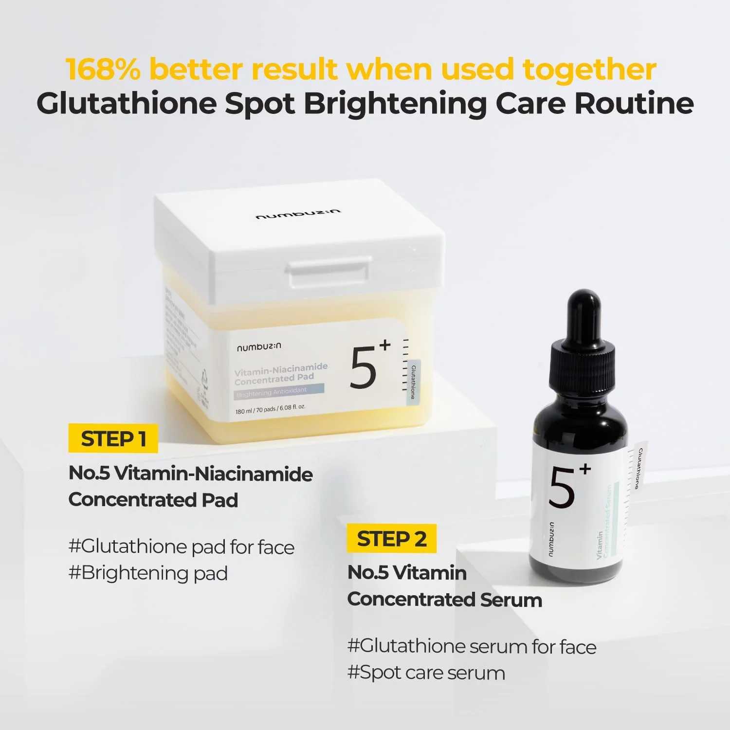 NUMBUZIN No.5 Vitamin-Niacinamide Concentrated Pad 180ml (70EA) - Image 10
