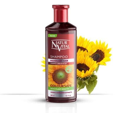 Natur Vital Shampoo Mahogany Hair Henna & Sunflower Extracts 300ml