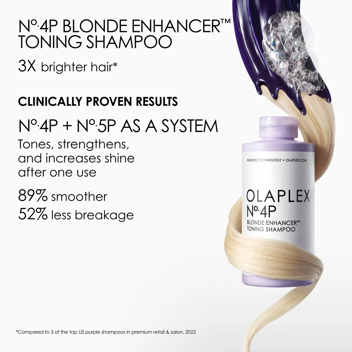 OLAPLEX No.4P Blonde Enhancer Toning Hair Shampoo 33.8oz - Image 5