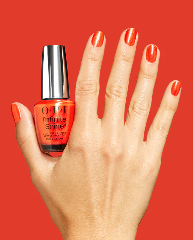 OPI Infinite Shine ISL202 Shock Em Orange - Image 4
